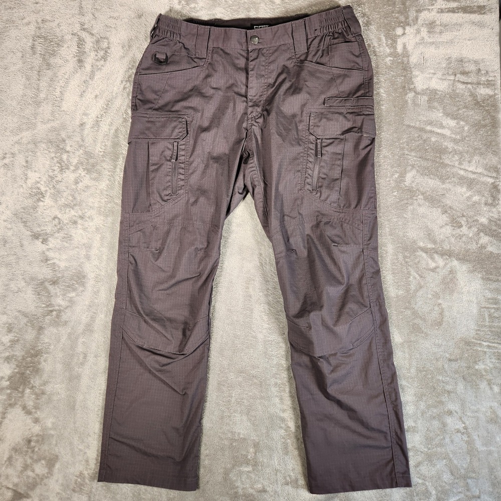 CQR Cargo Pants Mens 34W TFP571 Charcoal Grey Ripstop Tactical EUC